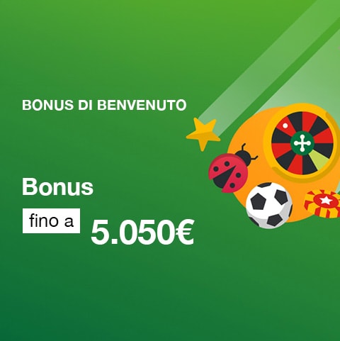 Bonus fino a 5.050€ di bonus.